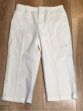 Coldwater Creek White Cropped Dress Pants